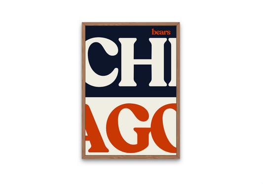 Chicago Bears Retro Team Print | Digital Download