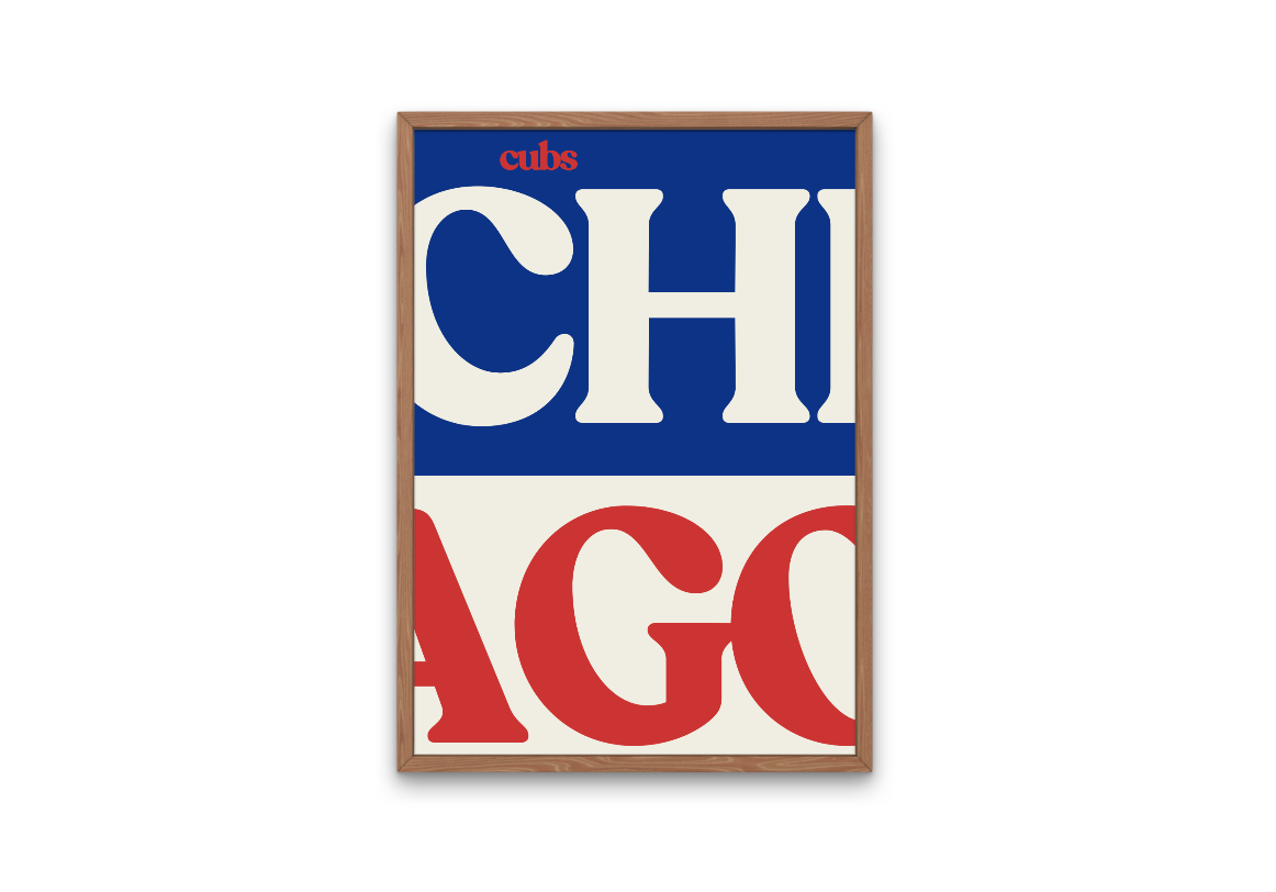 Chicago Cubs Retro Team Print | Digital Download