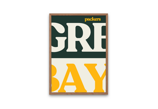 Green Bay Packers Retro Team Print | Digital Download