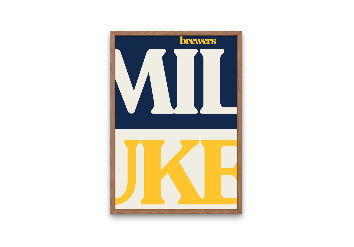 Milwaukee Brewers Retro Team Print | Digital Download