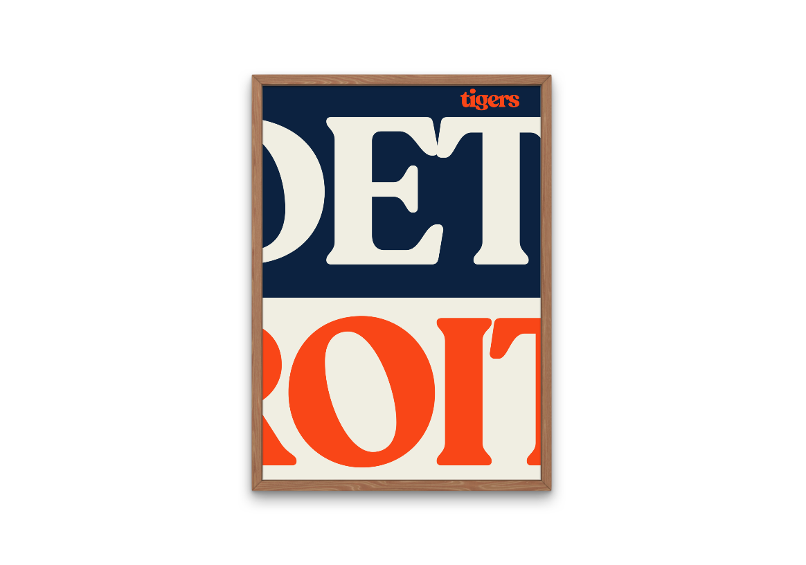 Detroit Tigers Retro Team Print | Digital Download