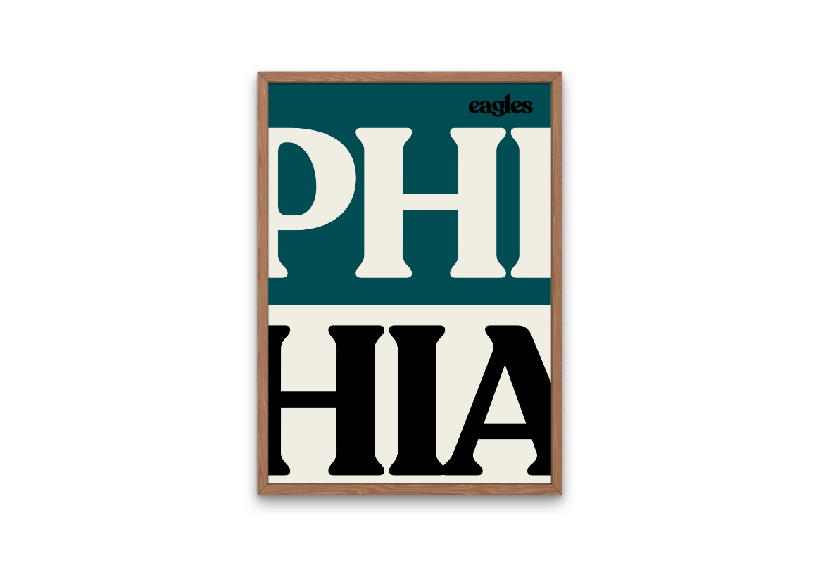 Philadelphia Eagles Retro Team Print | Digital Download