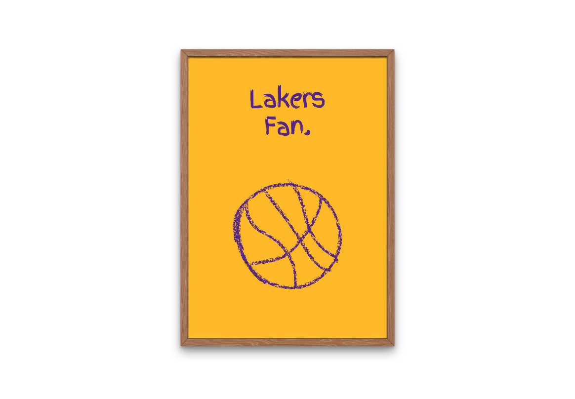 Los Angeles Lakers "Lakers Fan" Handwriting Team Print | Digital Download