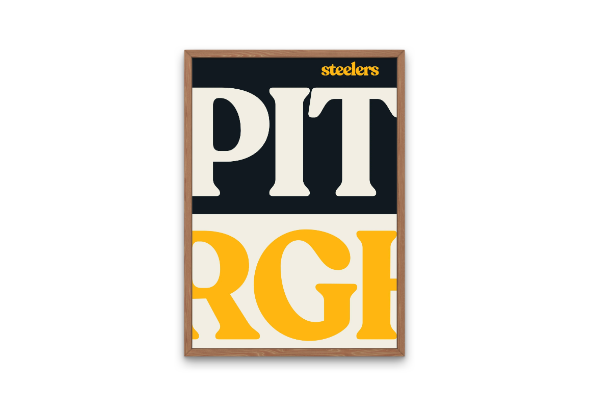 Pittsburgh Steelers Retro Team Print | Digital Download